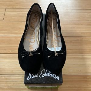 BRAND NEW IN BOX. Sam Edelman Felicia Black Suede Ballet Flats size 9